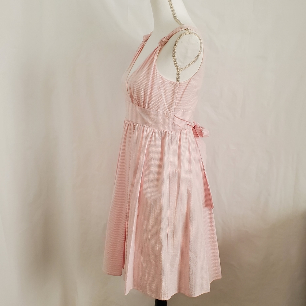 Vineyard Vines Pink Seersucker Reina Sundress sz 4 - Picture 6 of 15